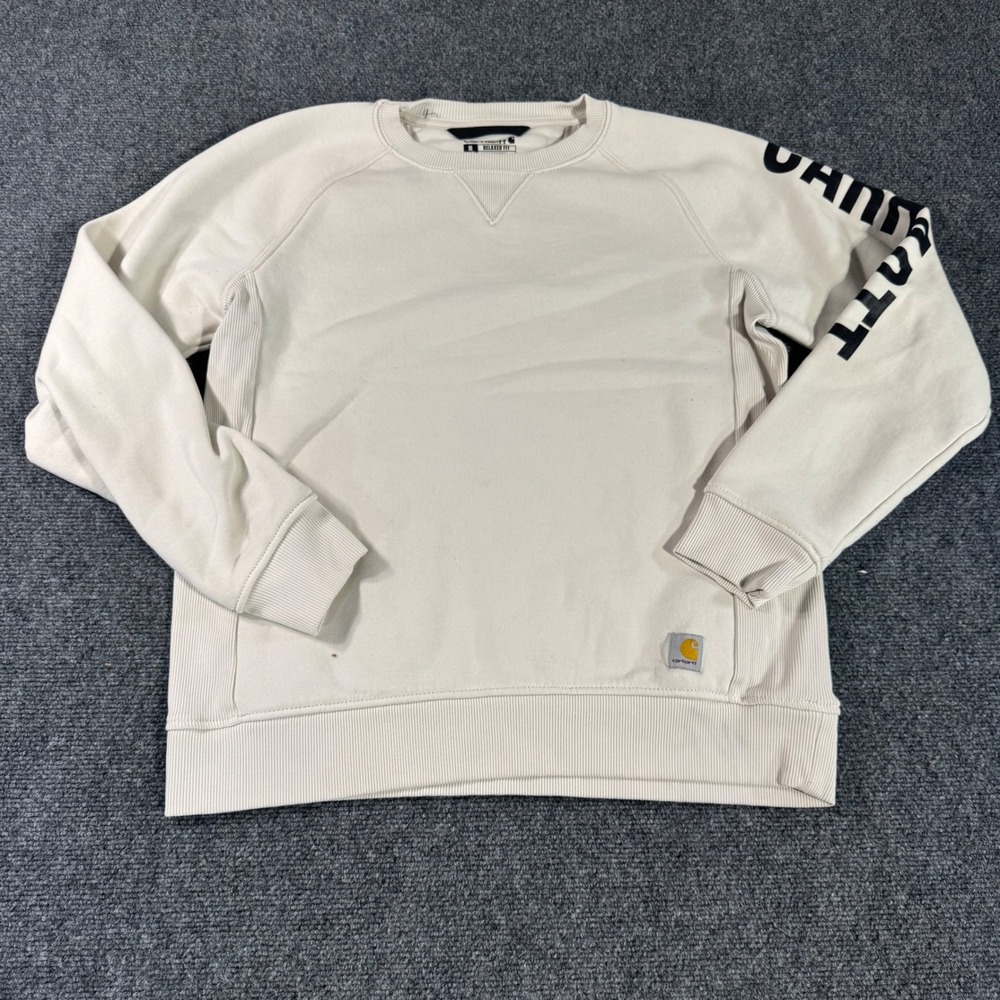 Carhartt Relaxed Fit Sleeve Logo Crewneck Sweatshirt TS4410-W Womens Medium
